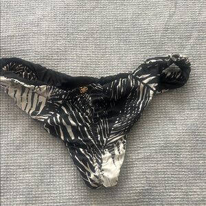 Pilyq black and White Patterned Bikini Bottom